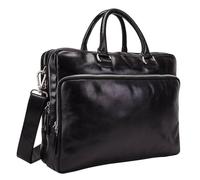 Leonhard Heyden Leder Businesstasche Laptoptasche mit Laptopfach Cambridge RV-Aktenmappe 2 Fächer 5261 Schwarz