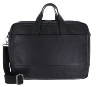 Leonhard Heyden Leder Businesstasche Laptoptasche mit Laptopfach Hamburg RV-Aktenmappe 2 Fächer 7071 Schwarz