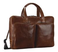 Leonhard Heyden Leder Businesstasche Laptoptasche mit Laptopfach Porto Zip Briefcase 1 Compartment Brown braun