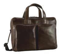 Leonhard Heyden Leder Businesstasche Laptoptasche mit Laptopfach Porto Zip Briefcase 1 Compartment Greybrown dunkelbraun