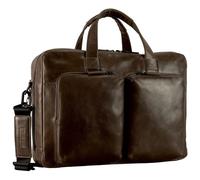 LEONHARD HEYDEN Porto Zip Briefcase 2 Compartment Greybrown