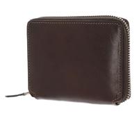 Leonhard Heyden Leder Geldbörse Cambridge Zip Around Wallet Red Brown Dunkelbraun