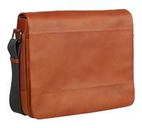Leonhard Heyden Leder Schultertasche Laptoptasche mit Laptopfach Hamburg Shoulder Bag Cognac braun