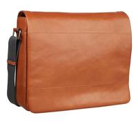 Leonhard Heyden Leder Schultertasche Laptoptasche mit Laptopfach Hamburg Shoulder Bag Cognac braun