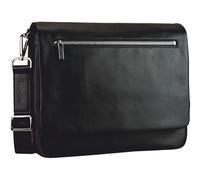 Leonhard Heyden Leder Schultertasche Laptoptasche mit Laptopfach Montreal Shoulder Bag Black schwarz