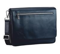 Leonhard Heyden Leder Schultertasche Laptoptasche mit Laptopfach Montreal Shoulder Bag Navy dunkelblau