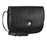 Leonhard Heyden Leder Umhängetasche Tablettasche mit Laptopfach Nizza Crossbody Bag Black schwarz
