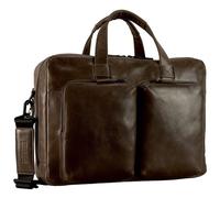 LEONHARD HEYDEN Porto Zip Briefcase 2 Compartment Greybrown