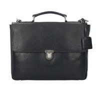 Leonhard Heyden Roma Aktentasche Leder 37 cm Laptopfach schwarz
