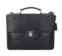 Leonhard Heyden Roma Aktentasche Leder 37 cm Laptopfach schwarz Herren
