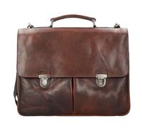 Leonhard Heyden Roma Aktentasche Leder 41 cm Laptopfach braun