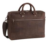 Leonhard Heyden Salisbury Aktentasche Leder 40 cm Laptopfach braun
