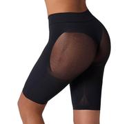Leonisa Damen Gut abgerundete, unsichtbare Butt Lifter Shaper Short Shapewear Bodysuit, Schwarz, Small-Medium