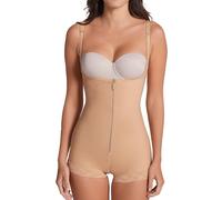Leonisa schlankmachender Miederbody im Boyshorts Stil ohne BH Damen Shapewear-Beige-L