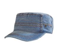 Leoodo Herren Damen Military Army Stil Cap aus Baumwolle verstellbare Sonnen Kappe für Wandern und Sport, Mütze Farbe 2020:Jeans Blau