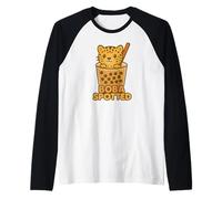 Leopard Gepunktete Katze Boba Bubble Tea Cute Kawaii Funny Humor Raglan