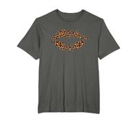 Leopard Lippen Trendy Kiss Mouth Frauen Gepard Animal Print T-Shirt