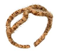 Leopard Print Headband, Eyeglass-Shaped Hair Hoop, Soft Elastic Band, Comfortable Fit, Makeup, Daily Wear for Women and Girls. 12x15x5cm 20g Light Coffee Dark Coffee Gray