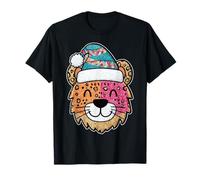 Leopard Weihnachtsmütze Kinder Feier T-Shirt