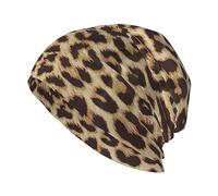 Leopard Winter Beanie Lustige Strickmütze für Männer & Frauen Täglich Strick Kopf Wrap Warm für kaltes Wetter, Leopardenmuster, EinheitsgröÃŸe
