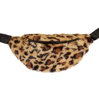 Leoparden Plüsch Bauchtasche | OS - Braun | Wir machen Party.de |