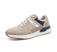 LEOSS ORIGINAL Herren Casual Sneaker Leicht Walkingschuhe Outdoor Leichtgewicht Sneakers Atmungsaktive lässige Herren-Sneakers mit Schnürung beige 45 EU