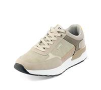 LEOSS ORIGINAL Herren Sneakers rutschfest Atmungsaktiv Laufschuhe Leichte Sportschuhe Classic Sneaker Leicht Walkingschuhe Atmungsaktive Freizeitschuhe mit Schnürung beige 42 EU