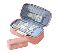 LERANXIN Schlamppermäppchen, Rosa Federpenal, Großes Fassungsvermögen Satch Federmäppchen, Tragbar Pencil Case, für Schüler, Büros und Erwachsene