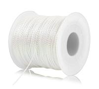 LEREATI Kordel Weiß Geschenkband Metallic Kordel 1mm x 100m Nicht Elastisch Kordelband Schleifenband, DIY Bastelschnur zum Handwerk Hochzeit Dekorieren oder Verpacken