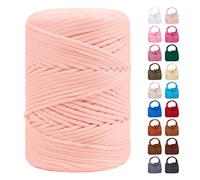 LEREATI Polyester Garn 3mm x 170m, Makramee Garn 3mm Geflochten Makramee Schnur Bunt, Macrame Cord 3mm Farbig für Geschenk, Häkeltasche, Umhängetasche, Platzteller, Wohndekorationen(Chrysantheme Rosa)