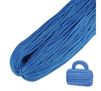 LEREATI Polyester Garn, Makramee Garn 3mm x 200m Polyester-Seil Polypropylen-Kordel Makramee Schnur Geflochten für Handtasche, Häkeltasche, Strickwaren, Wohndekorationen (Seeblau)
