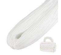 LEREATI Polyester Garn, Makramee Garn 3mm x 200m Polyester-Seil Polypropylen-Kordel Makramee Schnur Geflochten für Handtasche, Häkeltasche, Strickwaren, Wohndekorationen (Weiß)