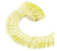 LEREATI Spitzenband Gelb 5cm x 9.1m Plissiertes Spitzenstoff zum Nähen