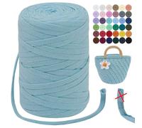 LEREATI T-Shirt Garn 7mm Textilgarn zum Häkeln für Körbe 100m / 250g Bändchengarn Makramee Häkelgarn Stoff Dickes Garn für Taschen, Korb, Decke, Heimdekoration (Graugrün)