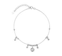 LerijN Armband Silber,Sterling-Silber-Armband Für Damen, Zierlicher 925Er-Silberperlen-Kettenarmreif, Verstellbare Glöckchen-Charm-Armbänder, Schmuck, Geschenke Für Frauen