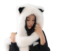 Lerpwige Lovely Foxs Ear Wintermütze Outdoor Wärme Und Bequeme Plüschmode Für Stilvolle Frauen Bei Kaltem Wetter. Bequeme Mütze