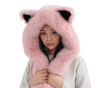 Lerpwige Lovely Foxs Ear Wintermütze Outdoor Wärme Und Bequeme Plüschmode Für Stilvolle Frauen Bei Kaltem Wetter. Bequeme Mütze