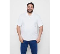 Poloshirt LERROS "LERROS Basic Poloshirt", Herren, Gr. 4XL, weiß, 100% Baumwolle, ohne Ausschnitt, Kurzarm, Shirts (61638934-4XL) weiß