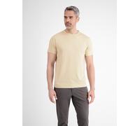 Rundhalsshirt LERROS, Herren, Gr. XL, weiß (foam weiß), Single Jersey, Obermaterial: 100% Baumwolle, unifarben, regular fit taillenbedeckt, Rundhals, Shirts Rundhalsshirt, mit Logo Stickerei (98088252