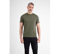 LERROS Basic T-Shirt mit Logostitck, unifarben - Nordic Olive XL
