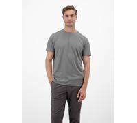 LERROS Basic T-Shirt mit Logostitck, unifarben - Platinum Grey XXXL