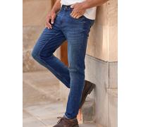 Relaxhose LERROS "Baxter Relaxed Fit Jeans - Bequemer Stretch 5-Pocket Denim", Herren, Gr. 31, Länge 30, blau (space blau melange), 99% Baumwolle, 1% Elasthan, regular fit, Hosen Relaxhose, Bequeme St
