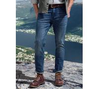 5-Pocket-Jeans LERROS "BAXTER Herrenjeans, 5-Pocket-Style, RELAXED FIT, Gerader", Herren, Gr. 33, Länge 34, blau (mid blau used wash), 99% Baumwolle, 1% Elasthan, Jeans 5-Pocket-Jeans (17548954-33) mi