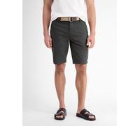 Chinoshorts LERROS "Bequeme Chino-Bermuda mit Gürtel und Minimalprint", Herren, Gr. 33, schwarz graphite, 98% Baumwolle, 2% Elasthan, Hosen Chinoshorts, Leichte Sommershorts aus 98% Baumwolle und 2% E
