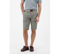 LERROS Bequeme Chino-Bermuda mit Gürtel und Minimalprint - Tinted Grey 34