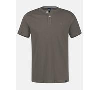 LERROS Bequemes T-Shirt mit Knopfleiste - Große Größen - Basalt Grey 5XL