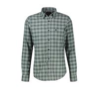 Karohemd LERROS "Sportliches Karohemd aus reiner Baumwolle mit Brusttasche", Herren, Gr. XL, Normalgrößen, basil grün, 100% Baumwolle, Hemden Karohemd (71345531-XL) basil grün