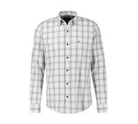 Karohemd LERROS, Herren, Gr. M, N-Gr, broken weiß, Web, Obermaterial: 100% Baumwolle, kariert, normal hüftbedeckend, Rundhals, Hemden Karohemd, langarm, mit Knopfleiste (33699549-M) broken weiß