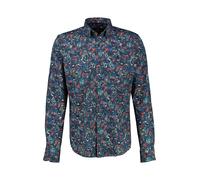 Langarmhemd LERROS, Herren, Gr. 3XL, N-Gr, classic navy, Web, Obermaterial: 97% Baumwolle, 3% Elasthan, bedruckt, geblümt, normal hüftbedeckend, Rundhals, 1-Knopf-Manschette, Hemden, mit Allover-Print