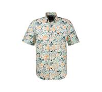 Kurzarmhemd LERROS "Kurzarmhemd mit sportivem Button-down-Kragen", Herren, Gr. L, Normalgrößen, dull peach, 76% Baumwolle, 24% Polyester, Hemden (35541460-L) dull peach